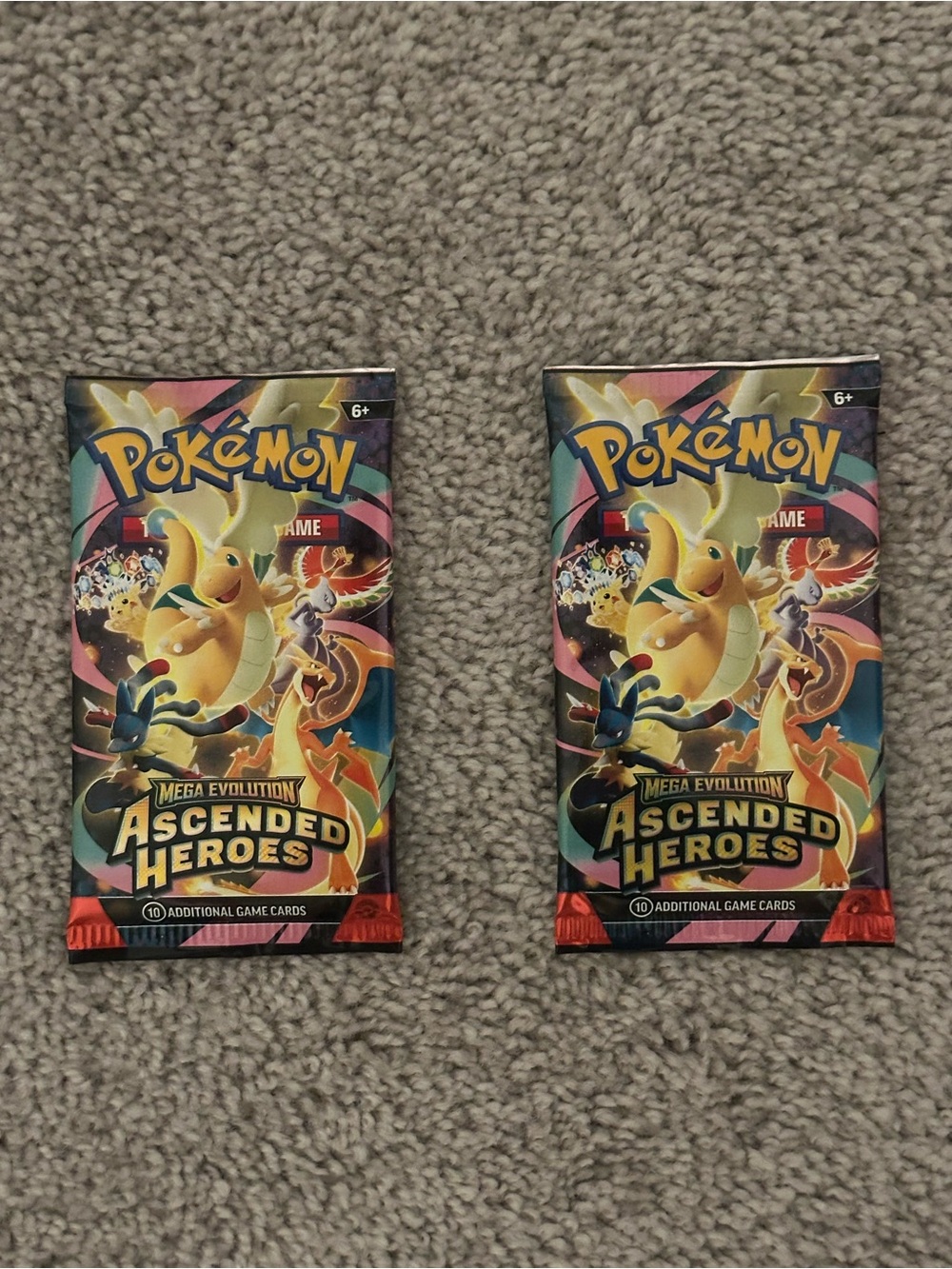 Pokemon Mega Evolution Ascended Heroes Booster Pack - Yellow & Red Accents